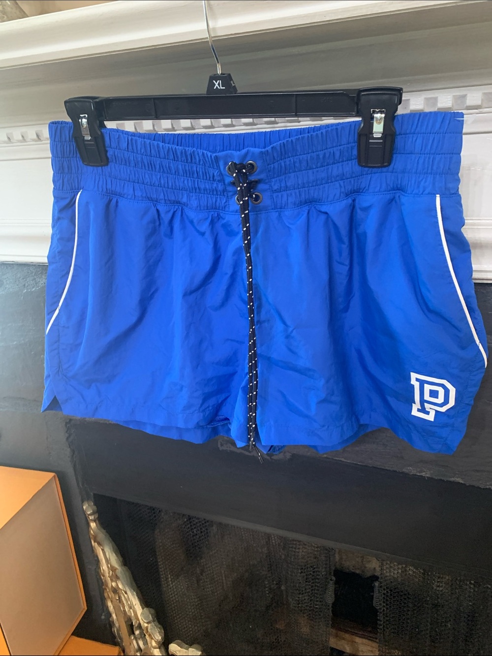 PINK Victoria's Secret Royal Blue Athletic Shorts with White Trim